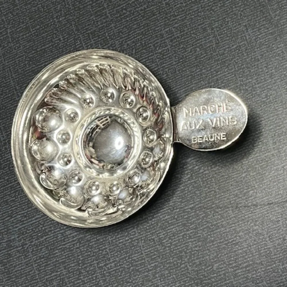 VTG Metal Wine Taster Cup Marché Aux Vins Beaune France 4